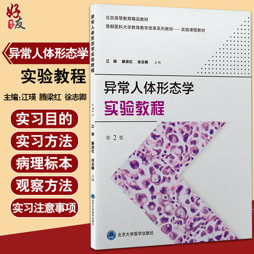 异常人体形态学实验教程 第2版 首都医科大学教育教学改革系列教材实验课程教材 江瑛腾梁红徐志卿 北京大学医学出版9787565926174 商品图0