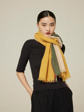 羊绒三色拼接披肩 SJF94P390W