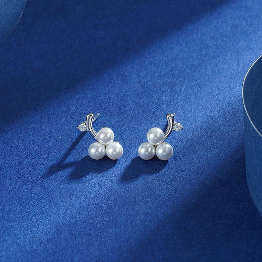 【茹雪】子佩集S925银小葡萄珍珠女法式耳饰【ZYXS-E2585】2208 商品图4