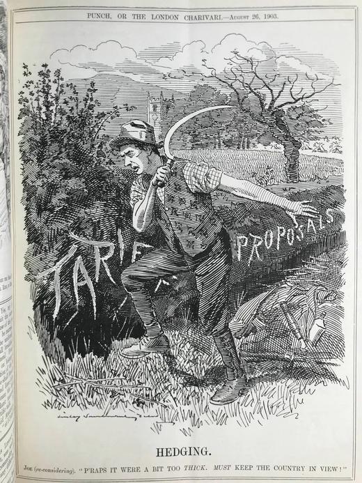 1903年7-12月 英国讽刺漫画杂志《笨拙》 数百幅插图 漆布精装16开 商品图12