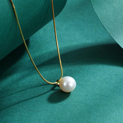 【明珠】子佩集S925银“一颗珍珠”吊坠项链【ZYXS-A2522】镀金2208 商品图4