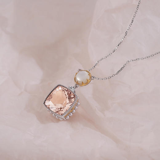 RetroChic 意大利复古时尚首饰 方糖摩根石珍珠项链 商品图2