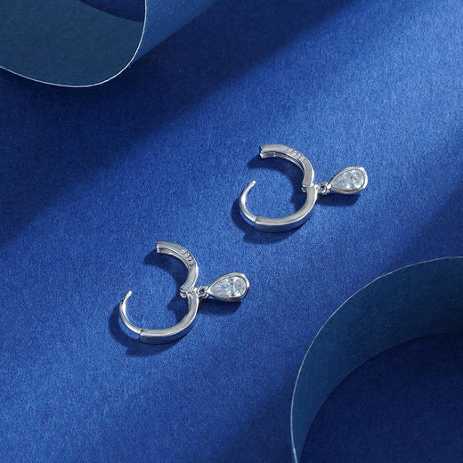 【梦洁】子佩集S925纯银水滴形锆石耳饰【ZYXS-E2549】2208 商品图1