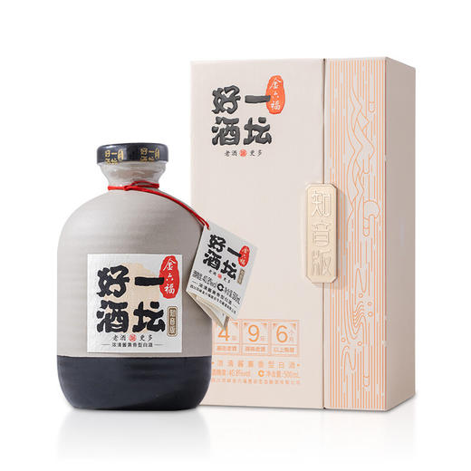 金六福一坛好酒陶坛知音礼盒 40.8度 500mL*1瓶 浓清酱兼香型白酒 年节送礼 商品图1