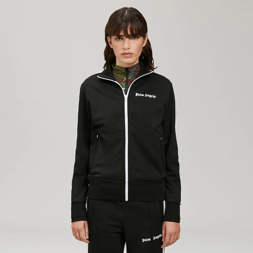 PALM ANGELS 棕榈天使 女士字母徽标印花休闲运动夹克外套 黑色 PWBD019C99FAB001 1001 商品图1