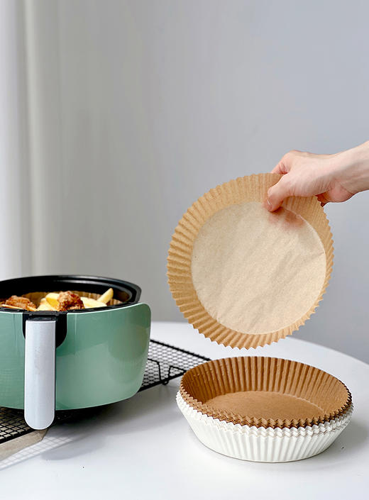 空气炸锅烤纸  原料40g加厚原生木浆  通过国家食品安全标准 100枚/盒*2盒 商品图3