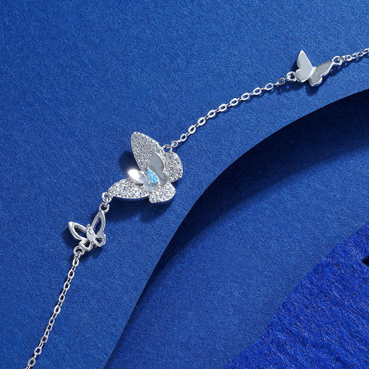 【化蝶飞】子佩集蝴蝶纯银满钻微镶锆石手链【ZJHY-A000036B】2208 商品图4