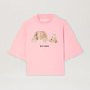 PALM ANGELS 棕榈天使 女士棉质断头熊徽标印花短款圆领短袖T恤 粉色 PWAA020C99JER001 3460 商品缩略图0
