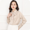 【抗皱防透】Avann缎面飘带衬衫 商品缩略图1