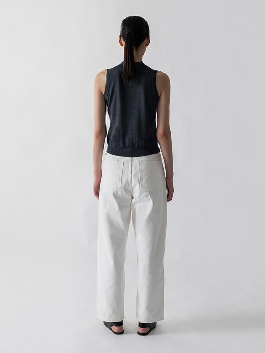 322工房知性半高领百搭针织背心2022秋冬新款丝羊绒纯色打底衫女 商品图1