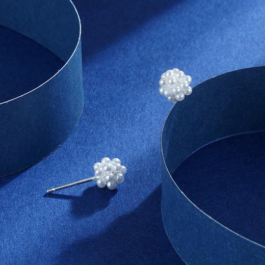 【倩雪】子佩集S925银珍珠泡泡花朵甜美耳饰【ZYXS-E2698】2208 商品图4