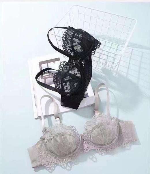 安莉芳 正品 22年新款性感蕾丝单层围1/2杯超薄文胸EB00520 599 商品图1