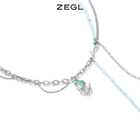 ZEGL设计师郁郁青葱系列新中式郁金香项链女高级设计感小众锁骨链