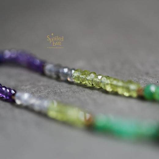 SpoiledBrat Jewelry彩虹系列蓝绿色系项链 商品图2