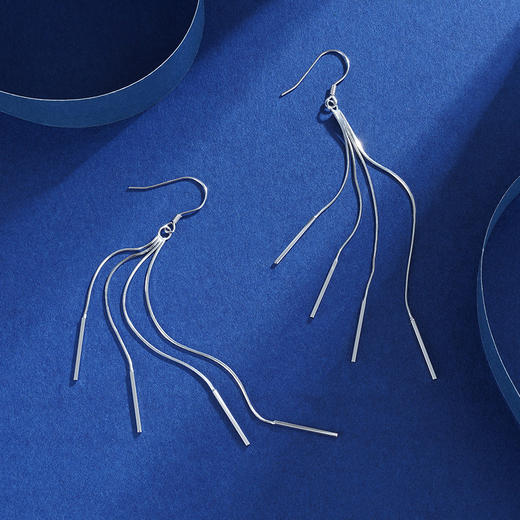 【依娜】子佩集s925纯银流苏长款耳钩【ZYXS-F621】2208 商品图2