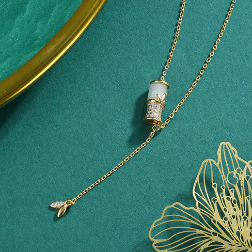 【安好】子佩集S925纯银猫眼石项链【YL-4363206】【竹韵】【ZYXS-A2435】2208 商品图2