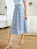 OLrain法式碎花半身裙女夏季2022年新款高腰显瘦减龄a字伞摆裙子 商品缩略图3