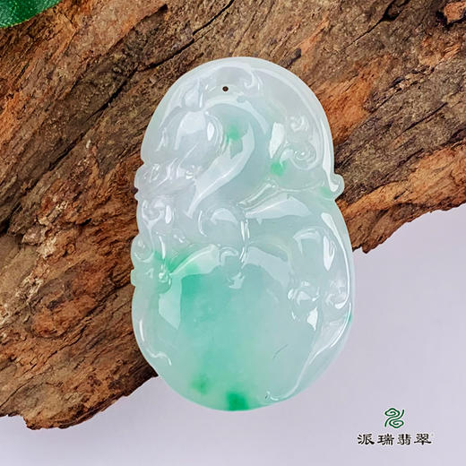 派瑞翡翠 翡翠挂件 糯种 飘花 商品图1