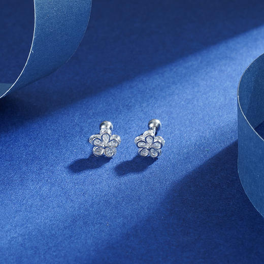 【怡香】子佩集s925纯银小花螺纹拧扣螺丝耳饰【ZYXS-E2626】2208 商品图4