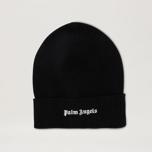 PALM ANGELS 棕榈天使 男士经典字母徽标印花无檐小便帽针织帽 黑色 PMLC002C99KNI001 1001 商品图0