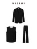 HIDEMI 简约廓形西装三件套西装/马夹/长裤 巧克力棕/黑色 商品缩略图14