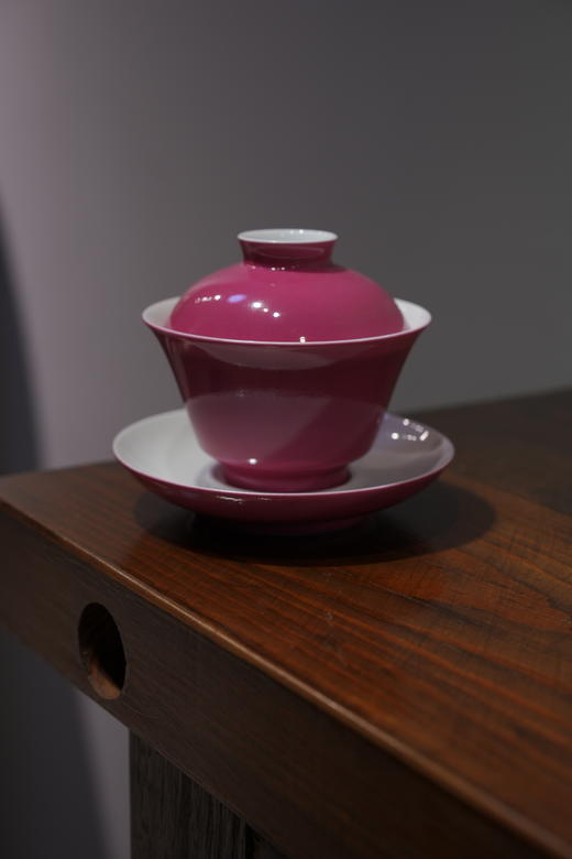 清雍正款胭脂红盖碗套组（1盖碗+2杯） 商品图2