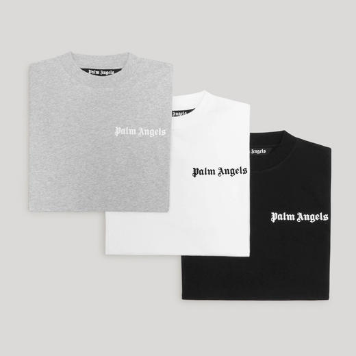 PALM ANGELS 棕榈天使 男士棉质字母徽标印花圆领短袖T恤套装三件装 混色 PMAA070C99JER001 8484 商品图0