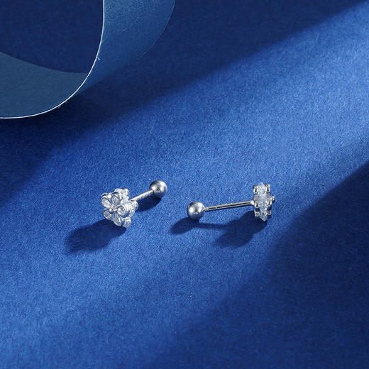 【怡香】子佩集s925纯银小花螺纹拧扣螺丝耳饰【ZYXS-E2626】2208 商品图5