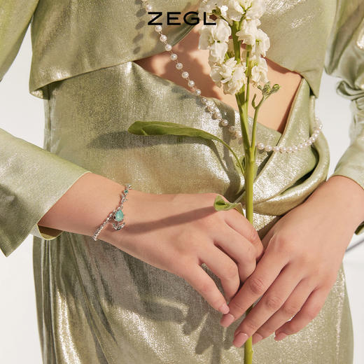 ZEGL设计师郁郁青葱系列新中式郁金香串珠手链女ins小众设计手饰 商品图1