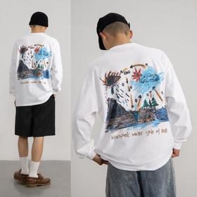 CryingCenter 眼泪在大气中的循环宽松百搭长袖tee 哭喊中心