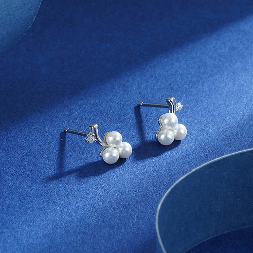 【茹雪】子佩集S925银小葡萄珍珠女法式耳饰【ZYXS-E2585】2208 商品图5
