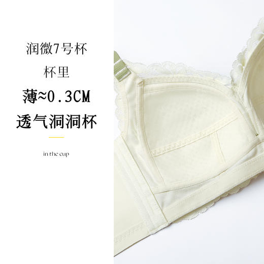 【298选3件】D2-💟【B-E杯】【侧翼网纱透气】【大胸显小】润微无钢圈防下垂收副乳文胸胸罩   薄荷小姐 商品图1