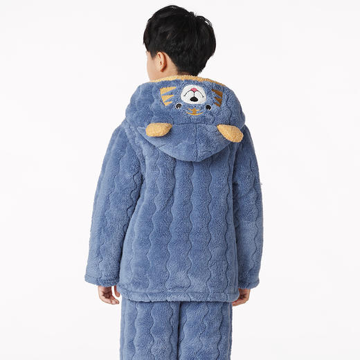 都市丽人眯雅佳生活家居童装中厚夹棉套装米粒绒夹棉加厚家居服长袖睡衣JH21A4 商品图2