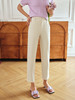 OLrain法式白色休闲裤女夏季2022新款高腰休闲阔腿通勤百搭西装裤 商品缩略图1