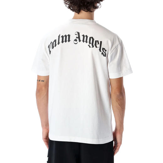 PALM ANGELS 棕榈天使 男士棉质断头熊徽标印花圆领短袖T恤 白色 PMAA001C99JER001 0160 商品图2
