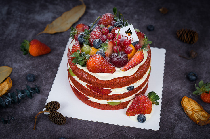 招牌红丝绒裸蛋糕