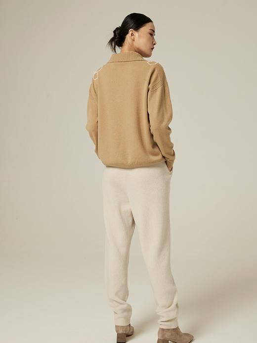 翻领手工刺绣羊绒衫 SJF94W361K 商品图2