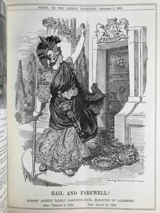 1903年7-12月 英国讽刺漫画杂志《笨拙》 数百幅插图 漆布精装16开 商品图11