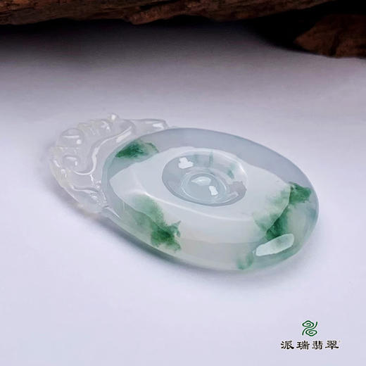 派瑞翡翠 翡翠挂件 糯种 飘花 商品图4