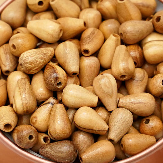 泪滴橄榄木珠木料原木料意卡米诺手串念珠串珠单颗珠子料散珠老料意大利进口 商品图0