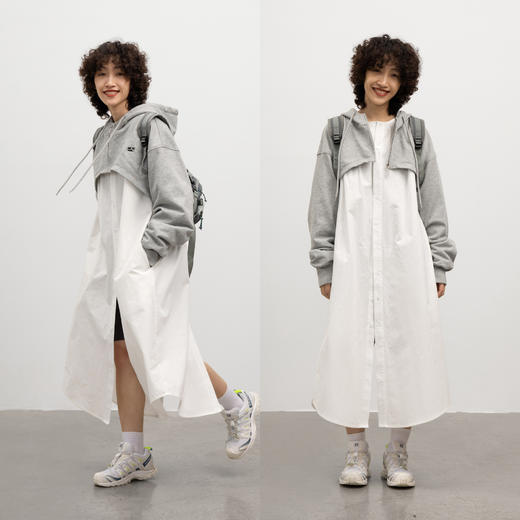 CryingCenter 花灰连帽披肩造型短款卫衣外套 哭喊中心 商品图3