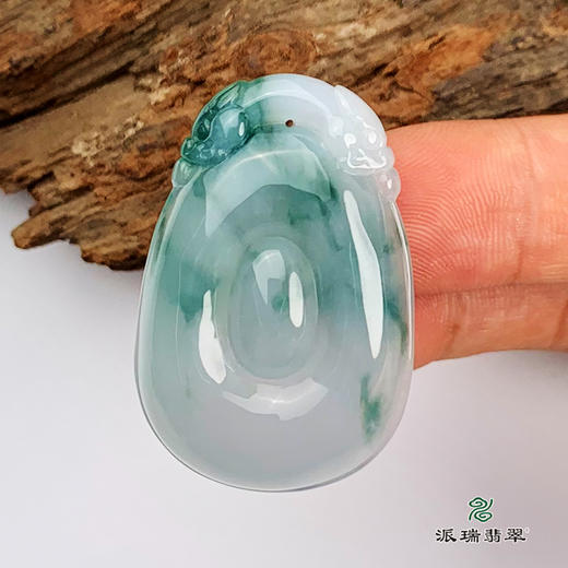 派瑞翡翠 翡翠挂件 糯种 飘花 商品图2