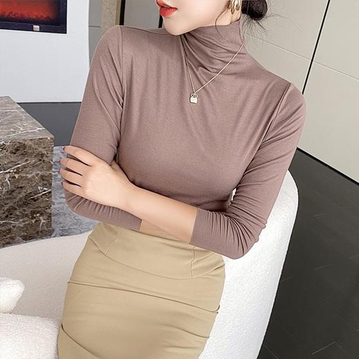 【秋季新款打底衫】玻尿酸面膜女款打底衫 高领长袖大方得体 舒服显瘦 亲肤舒适 早秋穿搭 一件穿三季 商品图7