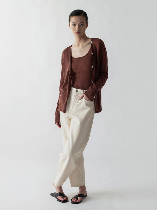 322工房透视吊带B备打底背心2022年秋冬新款丝光羊毛修身纯色吊带 商品图3