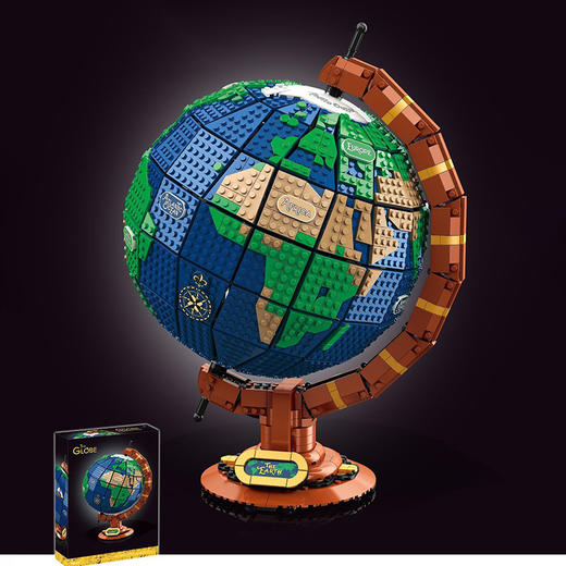 T95335创意系列地球Y仪模型兼容乐高积木小颗粒拼装玩具 商品图0