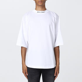 PALM ANGELS 棕榈天使 男士棉质经典字母徽标印花圆领短袖T恤 白色 PMAA002C99JER001 0110