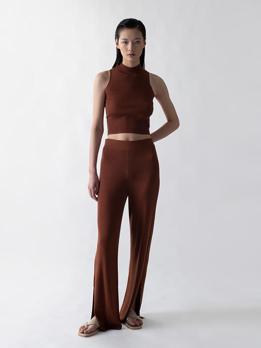 322工房气质半高领百搭背心2022秋冬新款丝羊绒时髦打底套头衫女 商品图1