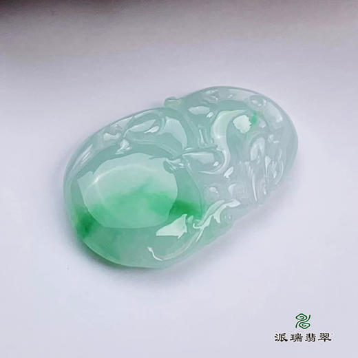 派瑞翡翠 翡翠挂件 糯种 飘花 商品图4