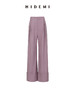 HIDEMI 简约设计感卷边直筒裤 灰色/藕粉色 商品缩略图9