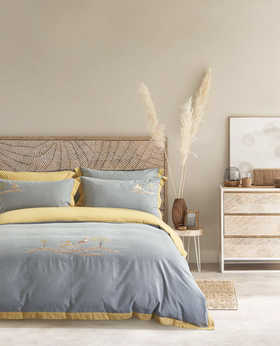 【远梦】纯棉色纺绣花四件套